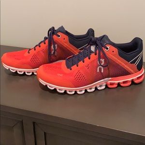 Women’s running shoes on cloud